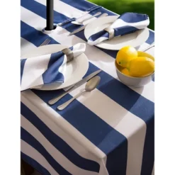 Design Imports Nautical Blue Cabana Stripe Outdoor Tablecloth With Zipper 60X84 -Design Imports GUEST 2e8973d3 7995 4066 9a97 486a780fe2db