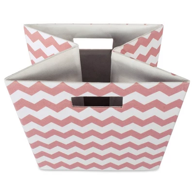 Polyester Cube Chevron Rose Square 13x13x13 2 Polyester Cube Chevron Rose Square 13x13x13 - Image 2