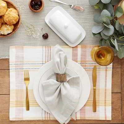 Design Imports Veranda Plaid Placemat Set/4 5 Design Imports Veranda Plaid Placemat Set/4 - Image 5
