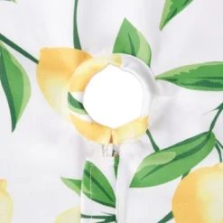 Design Imports Lemon Bliss Print Outdoor Tablecloth With Zipper 60 Round
