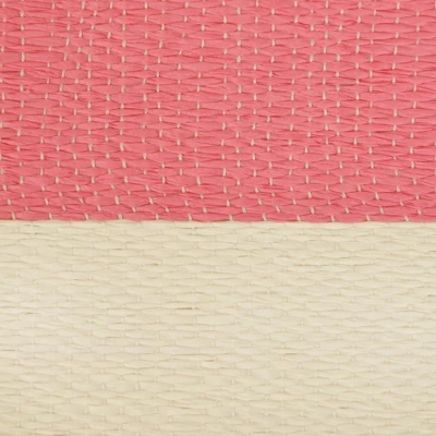 Design Imports Paper Bin Stripe Pink Rectangle Large 17X12X12 1 Design Imports Paper Bin Stripe Pink Rectangle Large 17X12X12