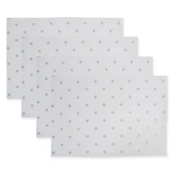 Design Imports Metallic Silver/White Reversible Polka Dot Placemat Set/4 -Design Imports GUEST 306e1b18 d0cb 4662 bb6a a162e3bdc61b