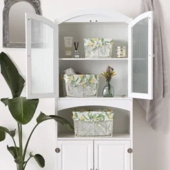 Design Imports Set Of 3 Antique Chicken Wire Lemon Print Liner Baskets White -Design Imports GUEST 30813552 b073 48a9 a177 6f0b33515dce