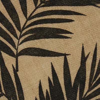 DII Jute Printed Placemat Set 6 Piece, Black Fern Print, 15" Dia 1 DII Jute Printed Placemat Set 6 Piece, Black Fern Print, 15" Dia