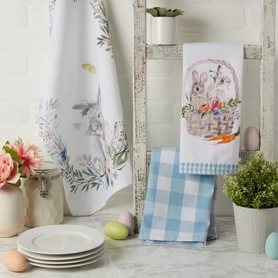 Design Imports Flower Garden Kitchen Textiles, 18X28", Floral Bunnies, 3 Pieces 6 Design Imports Flower Garden Kitchen Textiles, 18X28", Floral Bunnies, 3 Pieces - Image 6
