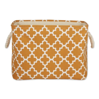 Design Imports Polyester Bin Lattice Pumpkin Spice Rectangle Medium 16X10X12 2 Design Imports Polyester Bin Lattice Pumpkin Spice Rectangle Medium 16X10X12 - Image 2