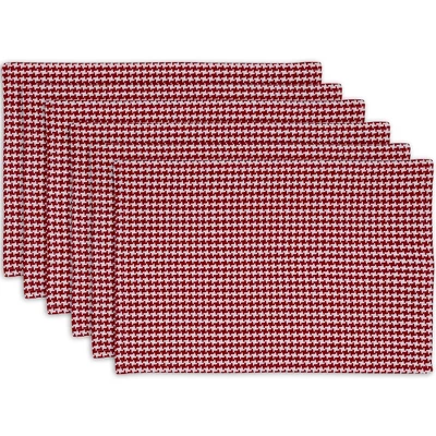 Design Imports Tango Red Houndstooth Placemat Set/6 5 Design Imports Tango Red Houndstooth Placemat Set/6 - Image 5