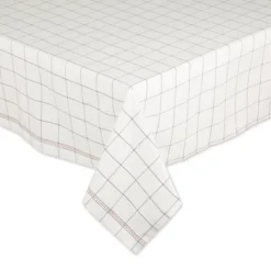 Design Imports 37 Design Imports Kitchen Windowpane Tablecloth 52X52