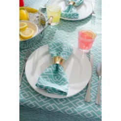 Design Imports Aqua Diamond Outdoor Tablecloth With Zipper 60X120 -Design Imports GUEST 319482a2 aa22 420f 92fd eec1cd0fe60b 1