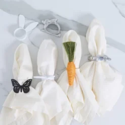 Design Imports Bunny Ears Napkin Ring Set Of 4 -Design Imports GUEST 320b415c c442 4474 af19 d41d7876084c