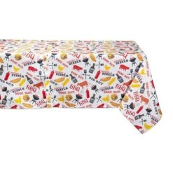 Design Imports Bbq Fun Print Outdoor Tablecloth With Zipper 60X84 -Design Imports GUEST 328ebea8 8913 444a a86d d094bc73bb36