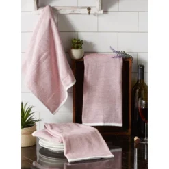 Design Imports Barn Red French Terry Chambray Solid Dishtowel Set/3 -Design Imports GUEST 32ce3b52 ba6d 4a98 82bc b59d1395a665