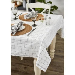 Design Imports Kitchen Windowpane Tablecloth 60X104 -Design Imports GUEST 332d046a 1c62 40c8 b97e 464a7675571a 1