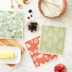 Design Imports Swedish Dishcloth Set/3, Reusable & Absorbent, Fresh Market -Design Imports GUEST 343a2697 7166 47c2 ad67 c611bfeeddd6