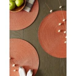 DII Solid Woven Placemat Set 6 Piece, Spice, 15" Dia 12 DII Solid Woven Placemat Set 6 Piece, Spice, 15" Dia -Design Imports GUEST 34747b99 f84c 4542 b22c a8eecee9f087