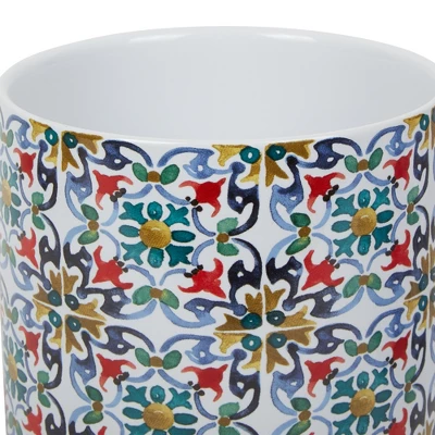 Design Imports Floral Tile Ceramic Canister Set/3 7 Design Imports Floral Tile Ceramic Canister Set/3 - Image 7