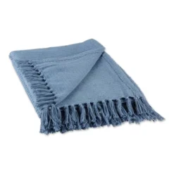 50"x60" Solid Ribbed Throw Blanket - Design Imports -Design Imports GUEST 370fb8ea 5762 45b6 b64e 585529586d8c