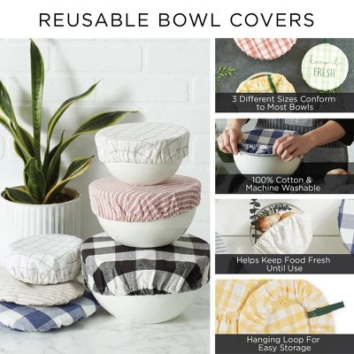 DII Assorted Black Farmhouse Woven Dish Cover Set/3 1 DII Assorted Black Farmhouse Woven Dish Cover Set/3