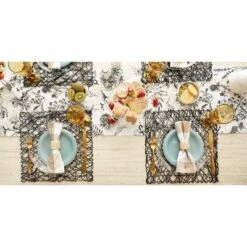 Design Imports Black Woven Paper Square Placemat Set/6 -Design Imports GUEST 38229b00 fdf4 425c 964e fb6822dc9697