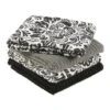 Design Imports Black Damask Mf Dishtowel Set/4