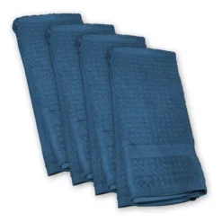4pk Blue Kitchen Towels Blue - Design Imports -Design Imports GUEST 398d48e3 8b1f 4c11 a941 29903b9b4062