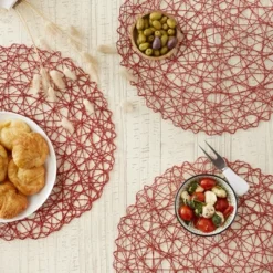Design Imports Spice Woven Paper Round Placemat Set/6 -Design Imports GUEST 3a2b2155 1201 4934 bfae 4359441f9de2