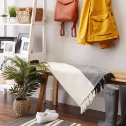 50"x60" Four Square Woven Throw Blanket With Fringe - Design Imports 13 50"x60" Four Square Woven Throw Blanket With Fringe - Design Imports -Design Imports GUEST 3a7615d1 1cfb 473d bfc3 24aa7089c809