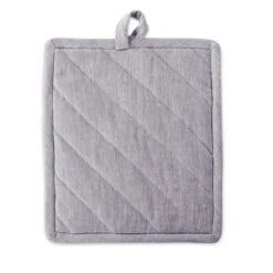Design Imports Gray Solid Chambray Potholder Set/2 -Design Imports GUEST 3ade92c7 a58e 4d1e b123 9656be04d539