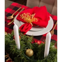 Design Imports Tango Red/Black Buffalo Check Ribbed Placemat Set/6 -Design Imports GUEST 3b07c00e 1b5c 4389 843e e3c115d732c6