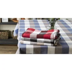 Design Imports Tri Color Check Tablecloth, Black, 70" Round -Design Imports GUEST 3b5bd521 eb35 4bd9 a0ec 80235bd128f6 5