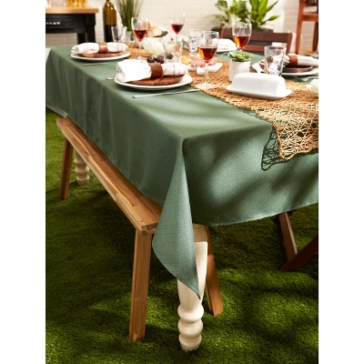 Design Imports Artichoke Tonal Lattice Print Outdoor Tablecloth 60X84 3 Design Imports Artichoke Tonal Lattice Print Outdoor Tablecloth 60X84 - Image 3