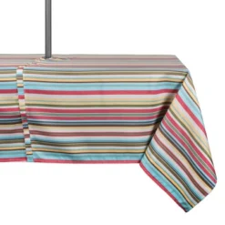 Design Imports Summer Stripe Outdoor Tablecloth With Zipper 60X120 -Design Imports GUEST 3ba527cc fac4 41f0 9bd8 91acfd39e8c0