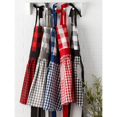 Design Imports Black/White Gingham Apron 4 Design Imports Black/White Gingham Apron - Image 4