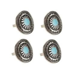 Design Imports Turquoise Sun Napkin Ring Set/4 7 Design Imports Turquoise Sun Napkin Ring Set/4 -Design Imports GUEST 3c64e35b eb81 4151 b08a f206cbebecd3