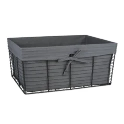 Design Imports Set Of 5 Vintage Gray Wire Liner Baskets Gray -Design Imports GUEST 3ca3c916 cc82 491d 835f 54e33c8809ad