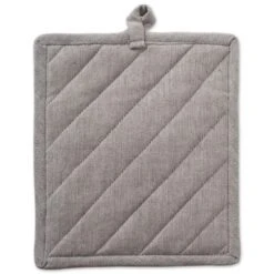 Design Imports Chambray Potholder Set 2 Piece Natural 8X9" -Design Imports GUEST 3d245fc7 6b93 4f26 bea2 be417ba53796