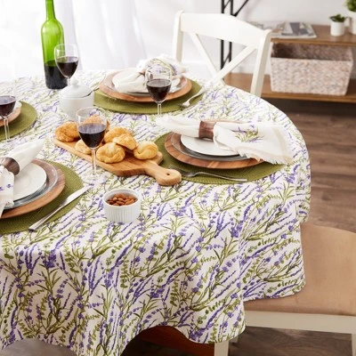 Design Imports Lavender Fields Printed Tablecloth 70 Round 2 Design Imports Lavender Fields Printed Tablecloth 70 Round - Image 2