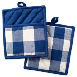 Design Imports Navy Buffalo Check Potholder (Set Of 2) 9 Design Imports Navy Buffalo Check Potholder (Set Of 2) -Design Imports GUEST 3db3a6f8 5a0b 4d75 920e a4f750655a67