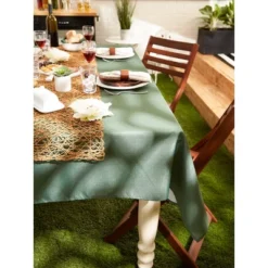 Design Imports Artichoke Tonal Lattice Print Outdoor Tablecloth 60X120 -Design Imports GUEST 3e159dbd 31d2 4666 8d85 ffbf02950307