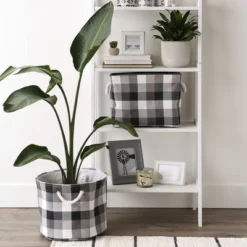 Design Imports Polyester Bin Tri Color Black Rectangle Medium 16X10X12 -Design Imports GUEST 3e5f1736 2859 42ea ae2a ebdc7badcf44