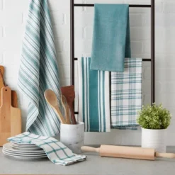Design Imports Everyday Basic Woven Dishtowel Set 5 Piece, 18X28", Teal 11 Design Imports Everyday Basic Woven Dishtowel Set 5 Piece, 18X28", Teal -Design Imports GUEST 3edc2933 de0f 41c8 9ad7 9c37d5fa0b61