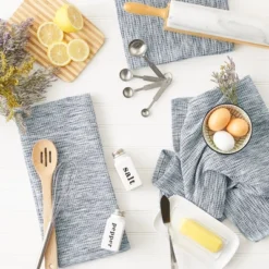 Design Imports Teal Green/Off-White Tonal Recycled Cotton Waffle Dishtowel Set/3 -Design Imports GUEST 3fb1418e 5319 4c91 9a1d 3e4592c056b9