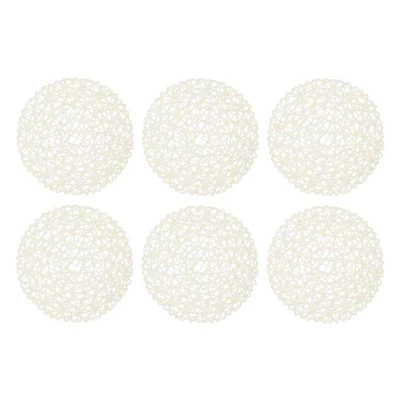 DII Woven Paper Placemat Set 6 Piece, Off-White, 15" Dia 6 DII Woven Paper Placemat Set 6 Piece, Off-White, 15" Dia - Image 6