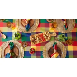 Design Imports Indian Summer Check Tablecloth 60X84 -Design Imports GUEST 40a5a861 db3c 4c7d 8761 a282ad7bcfcb 1