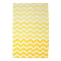 Design Imports Yellow Chevron Dishtowel (Set Of 2)