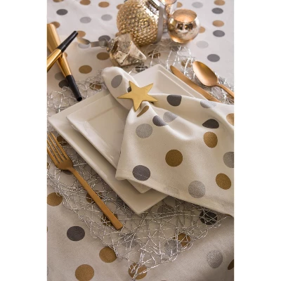 DII Decorative Holiday Napkin Ring Set, 6 Piece, Gold Stars 4 DII Decorative Holiday Napkin Ring Set, 6 Piece, Gold Stars - Image 4