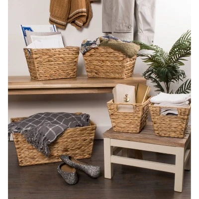 Design Imports Set Of 5 Natural Water Hyacinth Baskets 4 Design Imports Set Of 5 Natural Water Hyacinth Baskets - Image 4