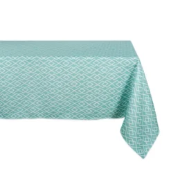 Design Imports Aqua Diamond Outdoor Tablecloth 60X84 -Design Imports GUEST 4166f005 60ba 4055 8ac7 5ca9e6271451