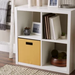 Design Imports Polyester Cube Solid Honey Gold Square 13X13X13 -Design Imports GUEST 41780615 4d0a 47ce 886f 92f11aabc419