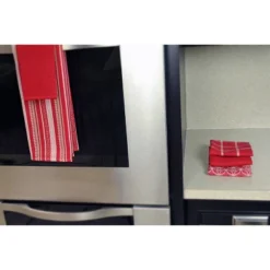 5pk Kitchen Towel & Dishcloth Set Red - Design Imports: Absorbent Cotton, Fast Drying, With Hanging Loop -Design Imports GUEST 417b081f e3d5 481e aab2 887a290c297b